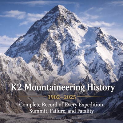 K2 History (1902–2025): Expedition, Summit, Failure, Death Fully Documented